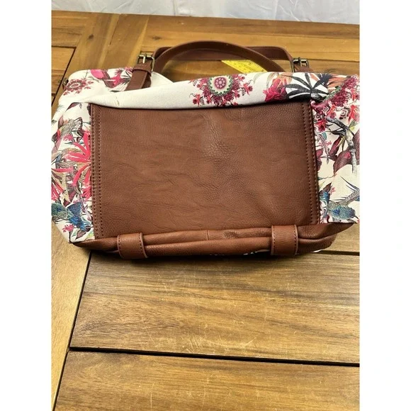 Desugual Rotterdam New Tropic Shoulder Bag Purse Tote Floral Bird Print EUC - Picture 4 of 8